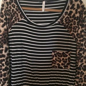 Leopard striped tunic